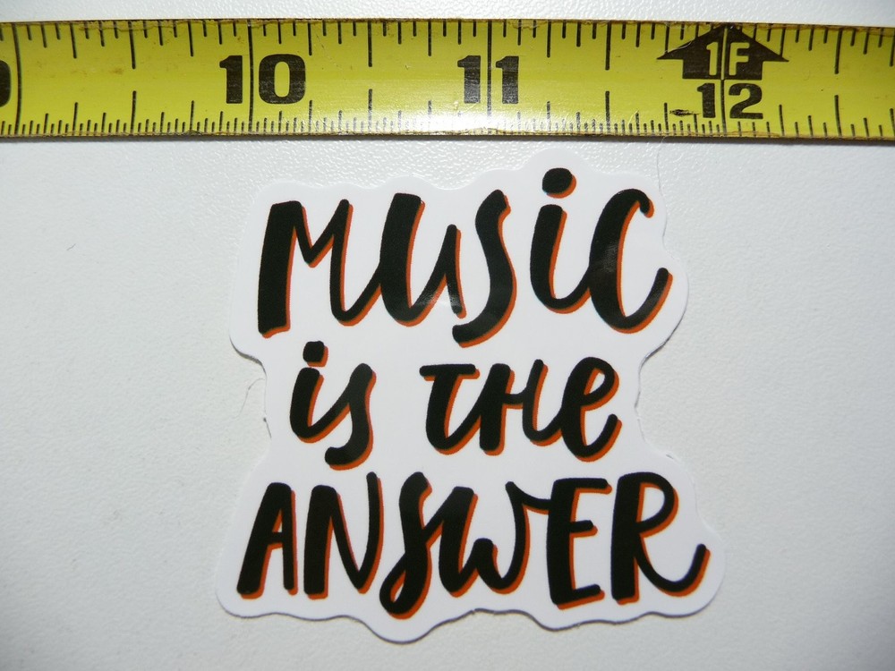 Music Is The Answer Sticker Decal for Fans Concerts Scrapbooking Fun