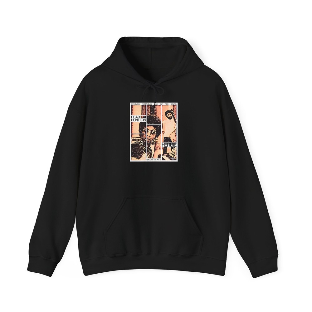 Herbie Hancock Headhunters Graphic Print LS Unisex Heavy Blend Hooded Sweatshirt