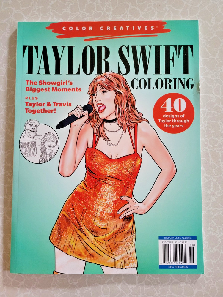 TAYLOR SWIFT Coloring Book-40 Designs of Taylor Through The Years-Color & Create