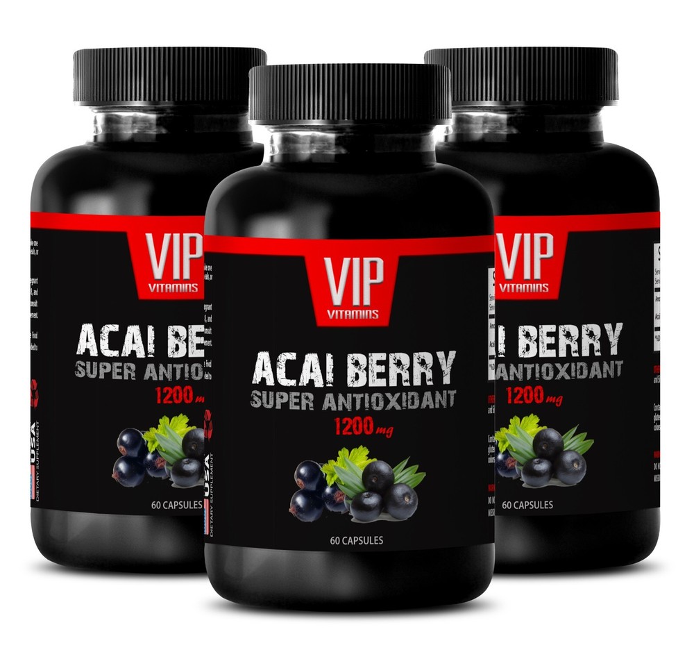 Purple berry - ACAI BERRY - Tropical smoothie 3 Bottles 180 Capsules-image