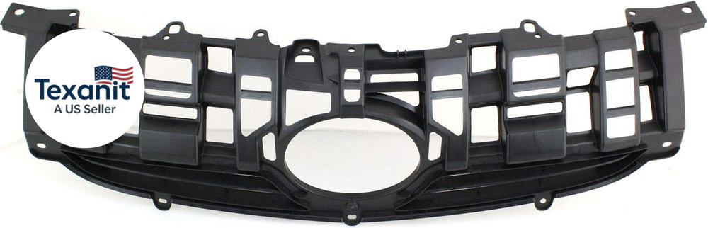 Grille Assembly Compatible with 2010-2011 Toyota Prius Textured Black Shell and