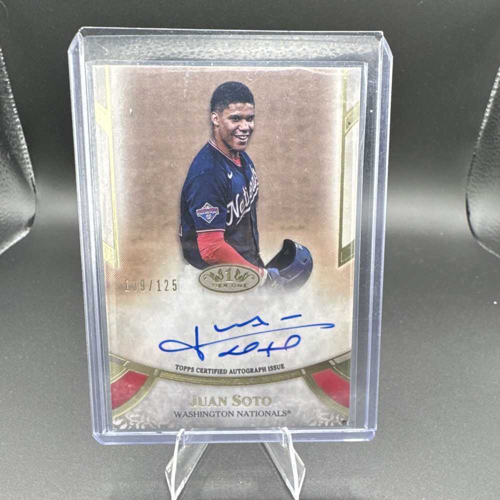 Topps 2021 Tier One Juan Soto Nationals Prime Performers Auto #PPA-JS /125