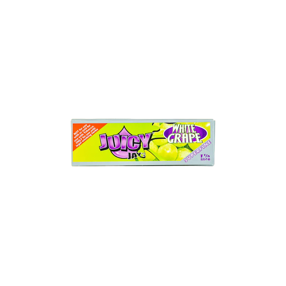 Juicy Jay’s Flavored Rolling Papers – White Grape – 1 1/4 -24pks per display