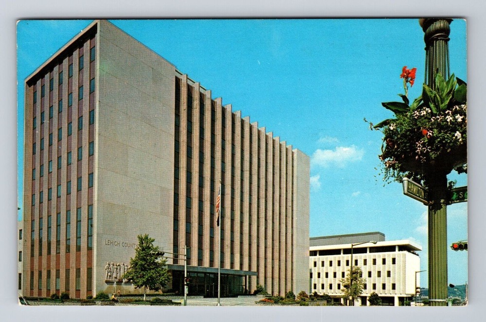 Allentown PA-Pennsylvania, Lehigh County Courthouse, City Hall Vintage Postcard
