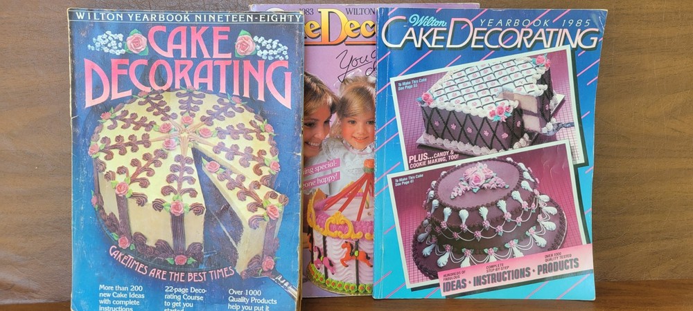 Vintage 1980s Wilton Cake Decorating Magazines Lot of 3