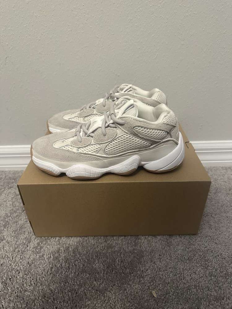 Size 7 - Adidas YEEZY 500 Stone Taupe Shoes  White Gum Suede