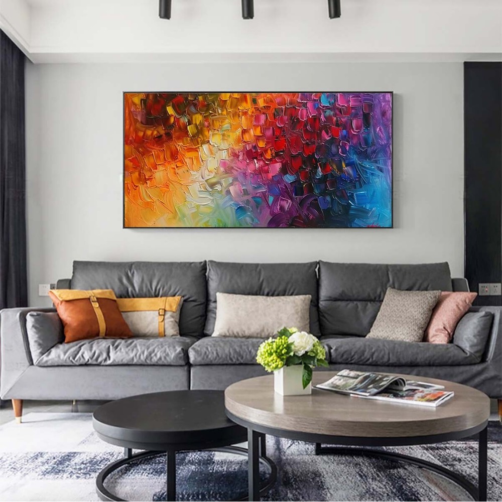Original Handpainted Texture Abstract Oil Paintings On Canvas Home Decor #024