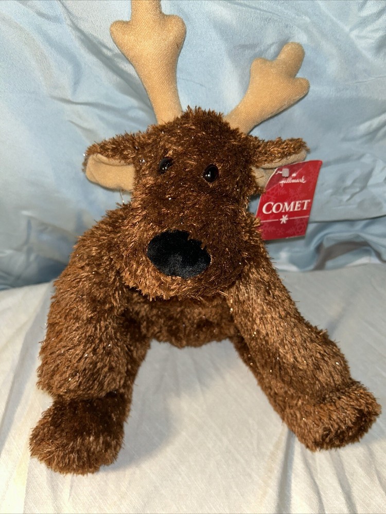 Hallmark Comet the Reindeer Sparkly Christmas Stuffed Animal NEW