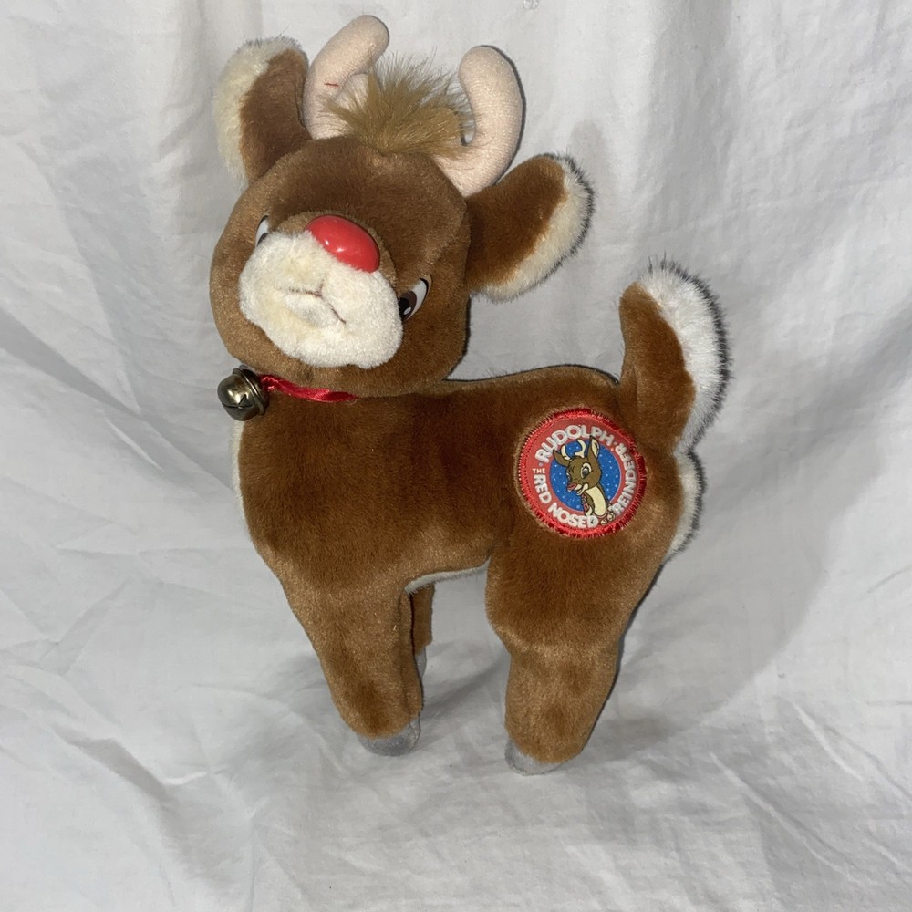 Vintage Rudolph The Red Nose Reindeer Plush 1988 Applause Christmas