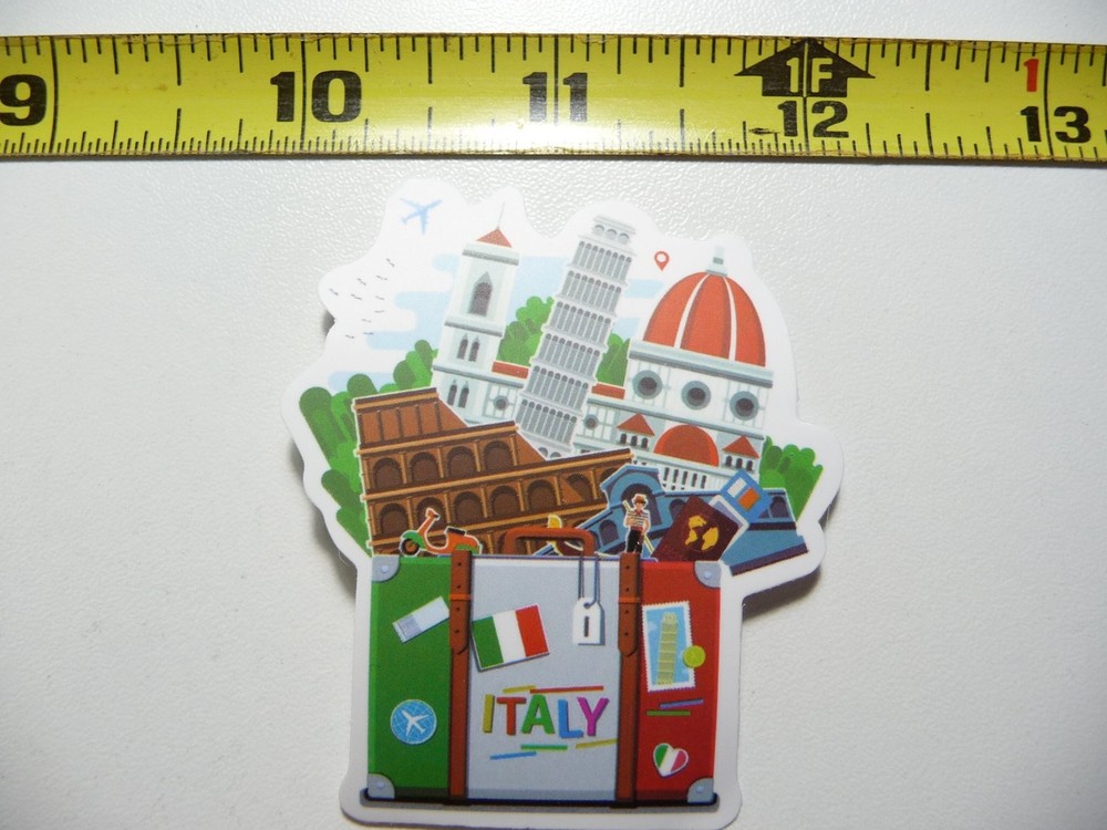 Italy Travel Suitcase Sticker Decal for Vacation Memories