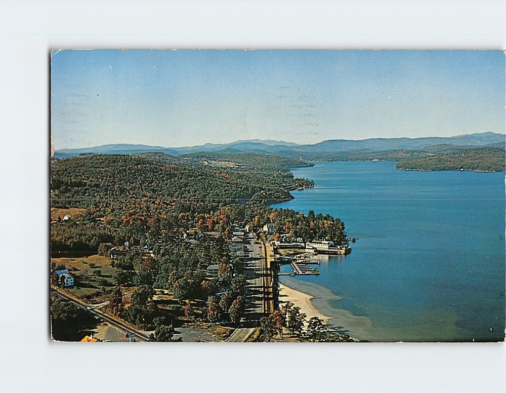 Postcard Aerial View of the Weirs Beach Area Lake Winnipesaukee Laconia USA