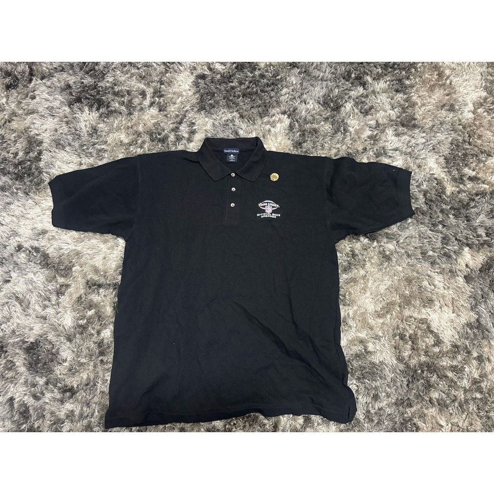 Coors Light NFL Sponsor Mens Black XL Polo Short Sleeve Casual Shirt
