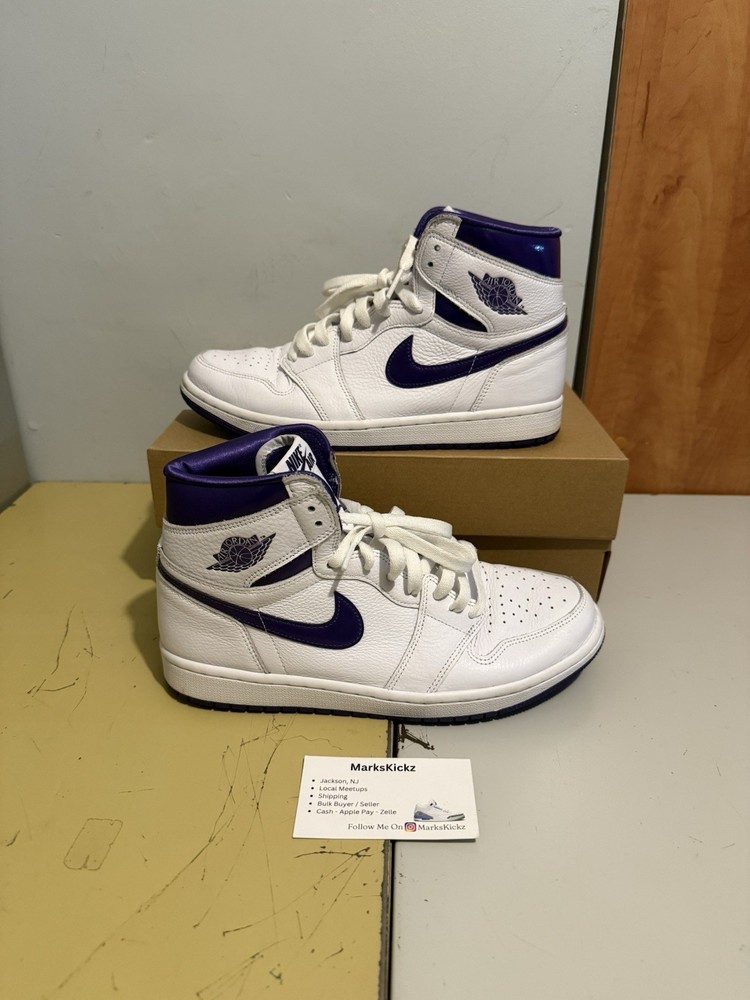 wmns air jordan 1 high og court purple size 9.5 / mens size 8