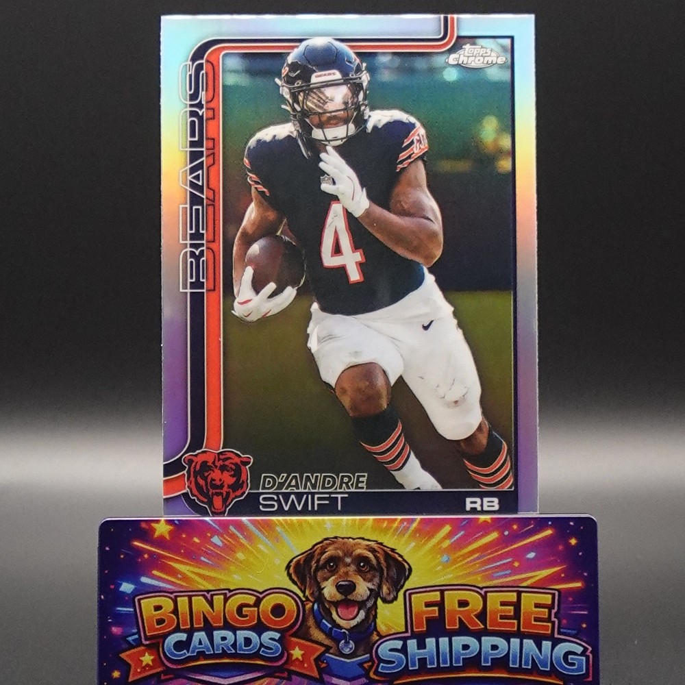 2025 Topps Chrome - D'Andre Swift, #53, Refractor