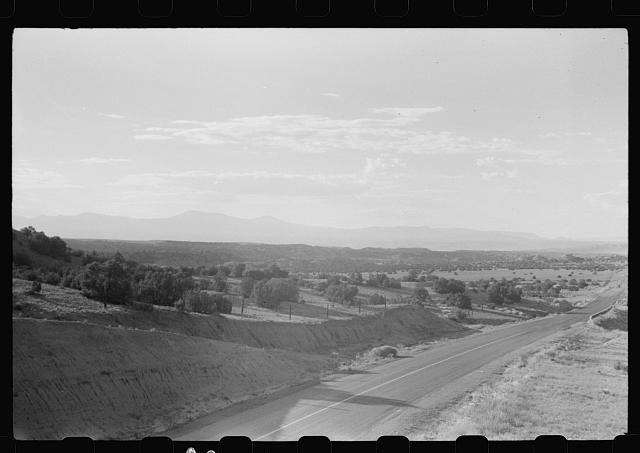 Photo:Desert Highway Landscape 1930s Mountain Road View