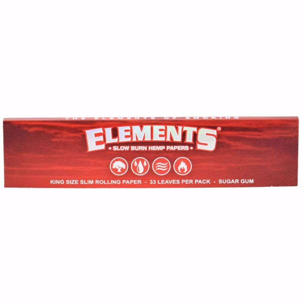 RED King Size Slim Slow Burn Rolling Papers – Natural Elements