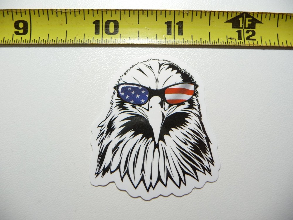 Bald Eagle Sunglasses Vinyl Decal for Work or Job