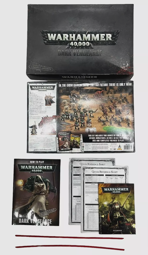Warhammer 40,000 40K - Dark Vengeance Box, Rule Book, Rulers, Transfer Sheets +