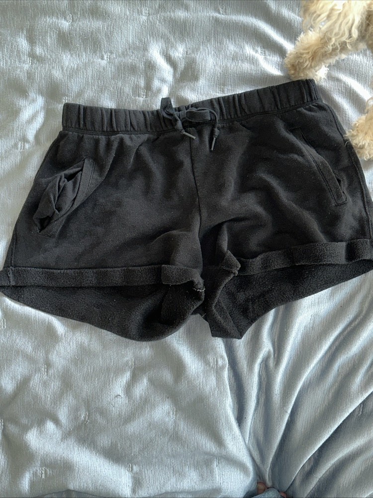 pink victoria secret sweat Shorts Women’s Size L Black