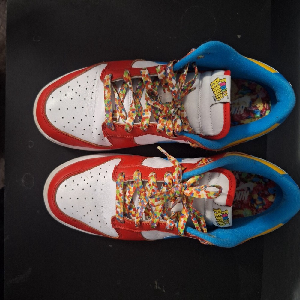 Size 9.5 - Nike Dunk Low x LeBron James x Fruity Pebbles Red
