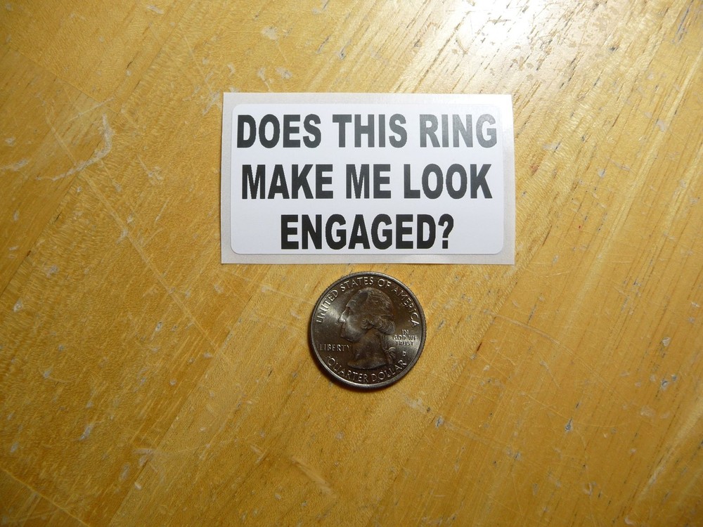 Engaged Look Ring Sticker Decal – Bulk Pack 1-50 Available