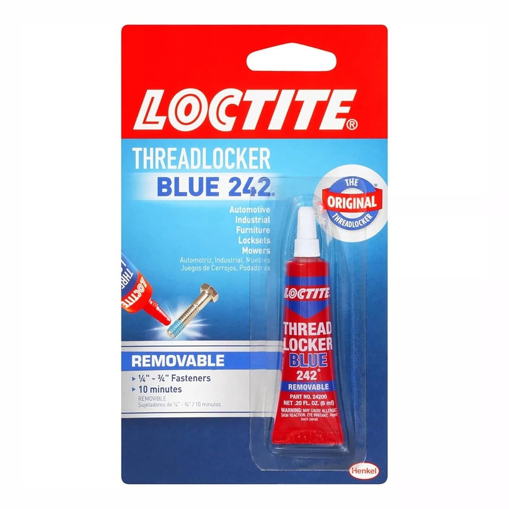 Threadlocker Blue 242 - Removable Thread Lock Glue for Nuts ,Bolts, & Fasteners