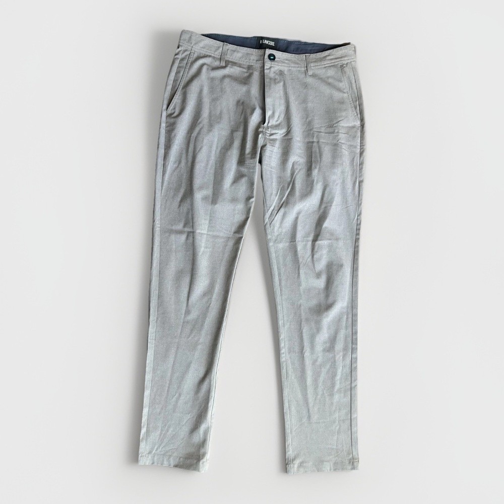 Linksoul Heathered Light Gray Boardwalker Chino Pants LS6163-R Size 34R Golf