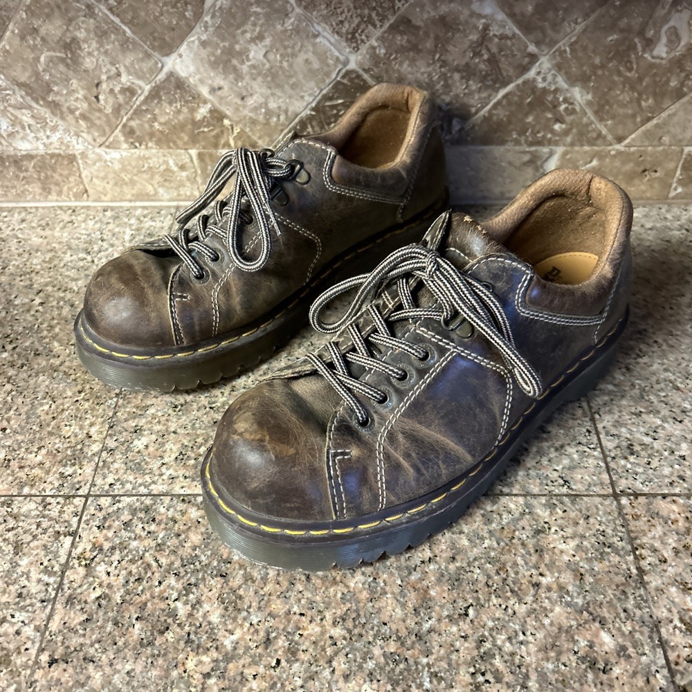 Vintage Dr. Martens Doc 10940 Mens Size 11 Grizzly Chunky Brown Leather Y2K