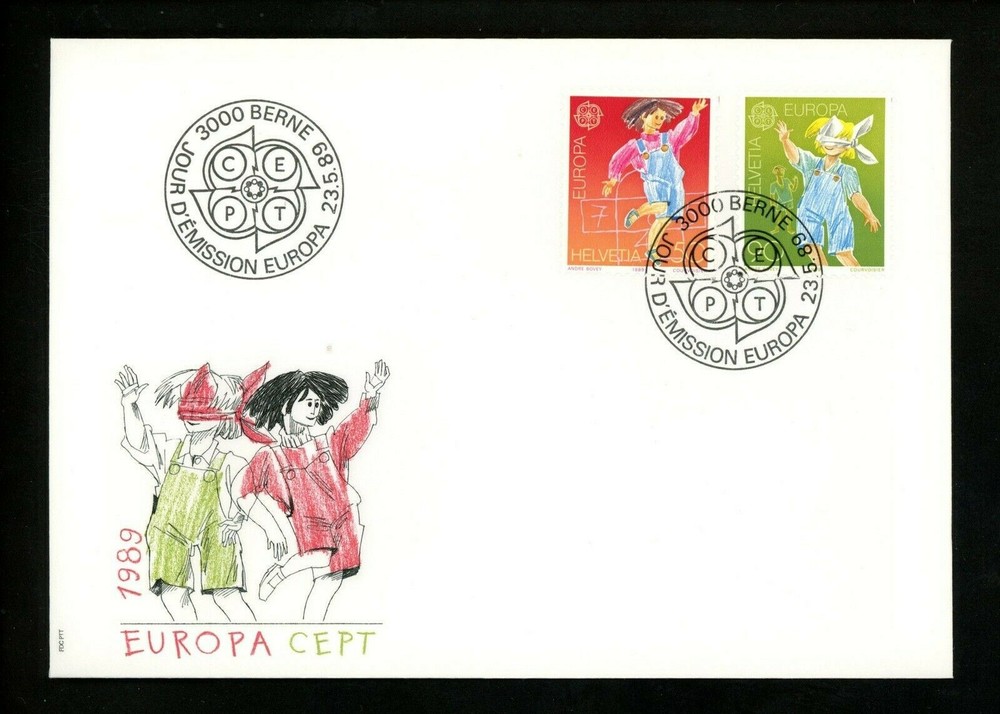 Postal History Switzerland FDC #834-834 Europa children games 1989