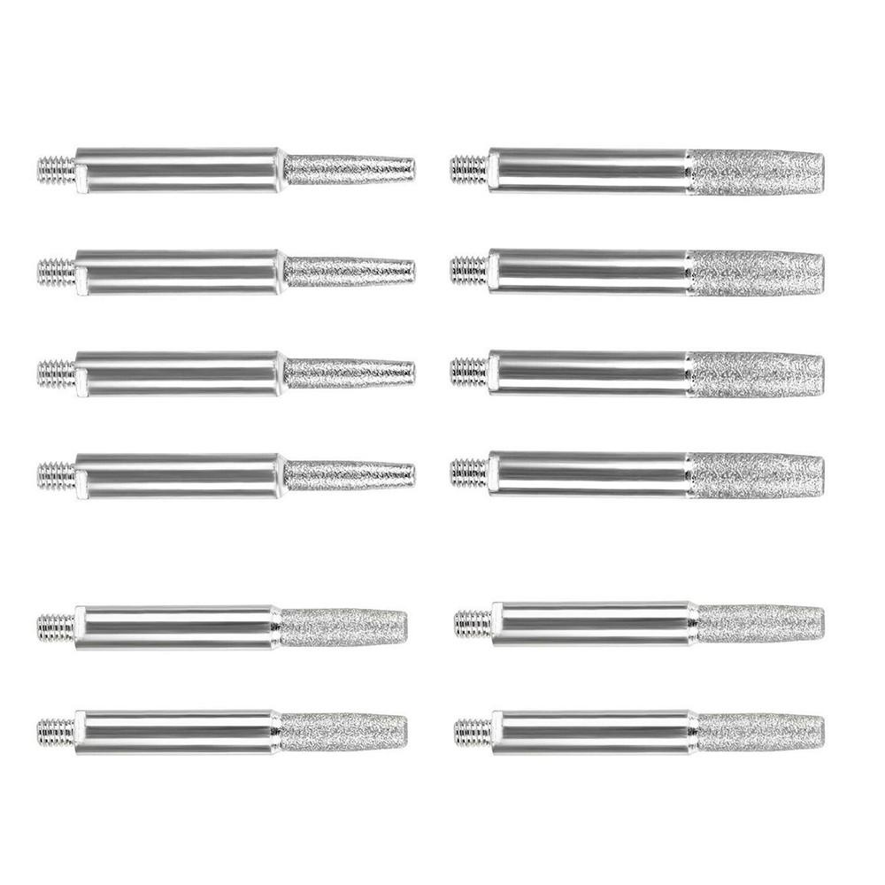 12Pcs Carborundum Burr Set for Hand Crank Chainsaw Sharpener - Durable Sharpening Kit