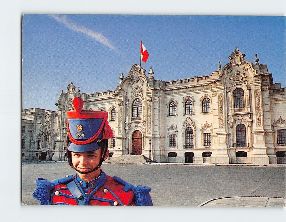 Postcard Government Palace with Presidential Guard Lima Peru