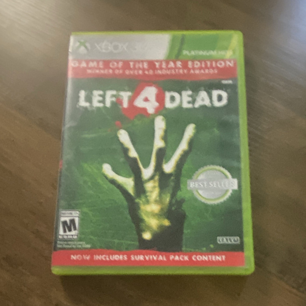 Valve Left 4 Dead GOTY Edition Xbox 360 Shooter Survival Horror M w/ Case Manual