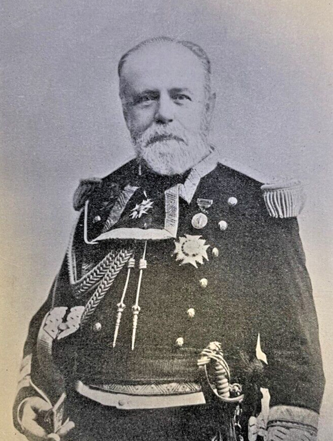 1898 Vintage Magazine Illustration Spanish Admiral Cervera Spanish American War