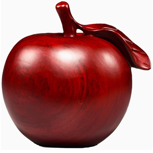 Apple shape rosewood carving pieces mahogany peace fruit home living room TV cab