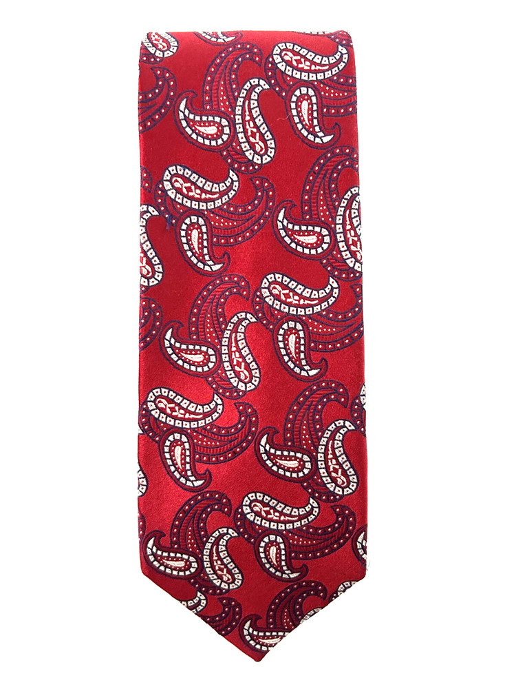 Michael Kors Red Paisley 100% Silk Tie Men's Necktie