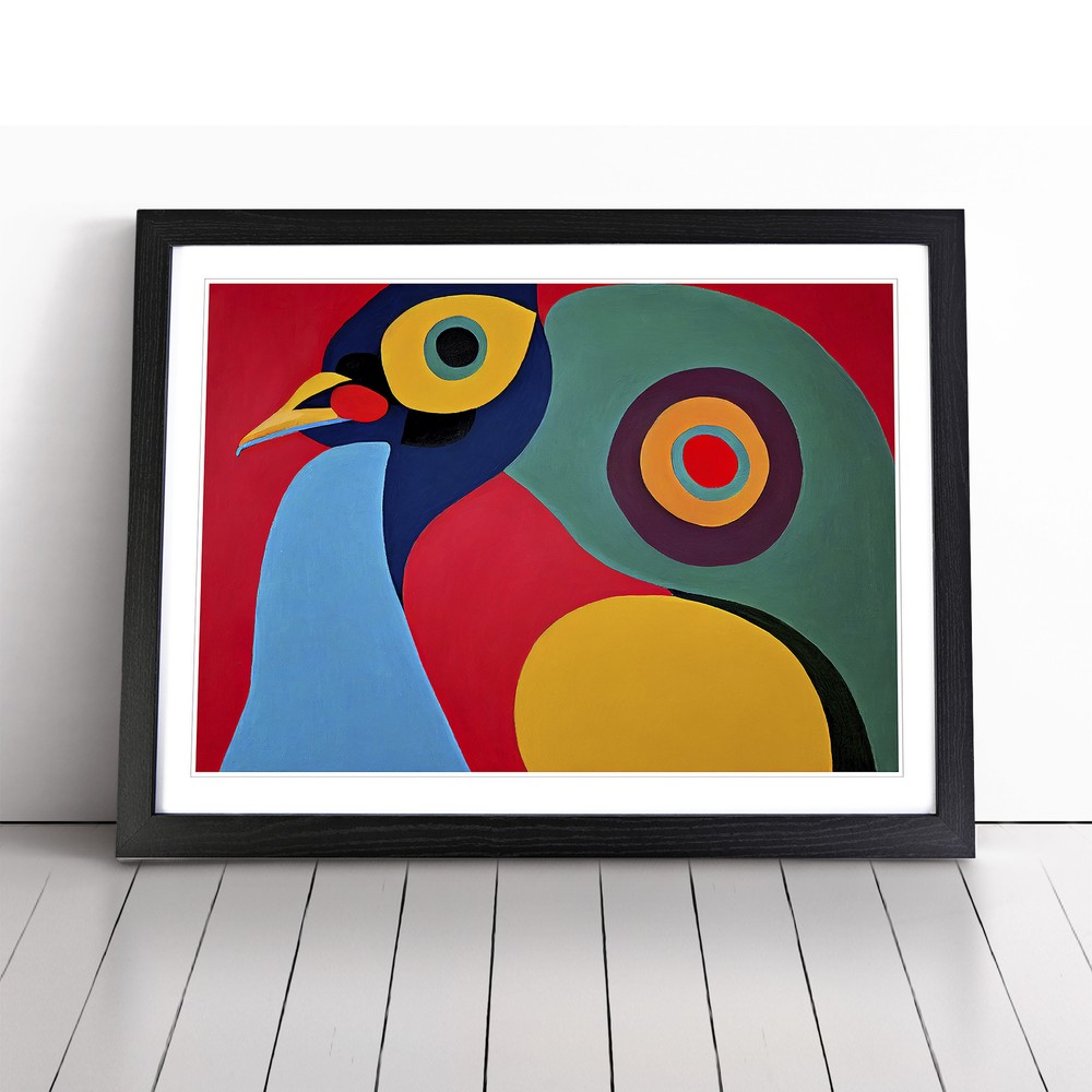Abstract Peacock Wall Art Print Framed Canvas Picture Poster Decor Living Room