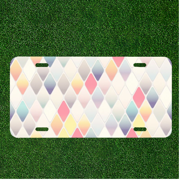 Custom Abstract Colorful Personalized Car License Plate  