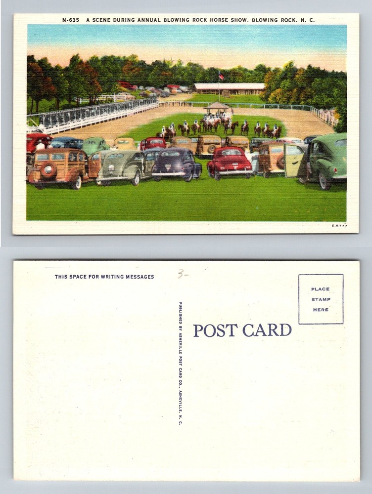 Blowing Rock, NC-North Carolina, Annual Horse Show Arena Scene Vintage Postcard