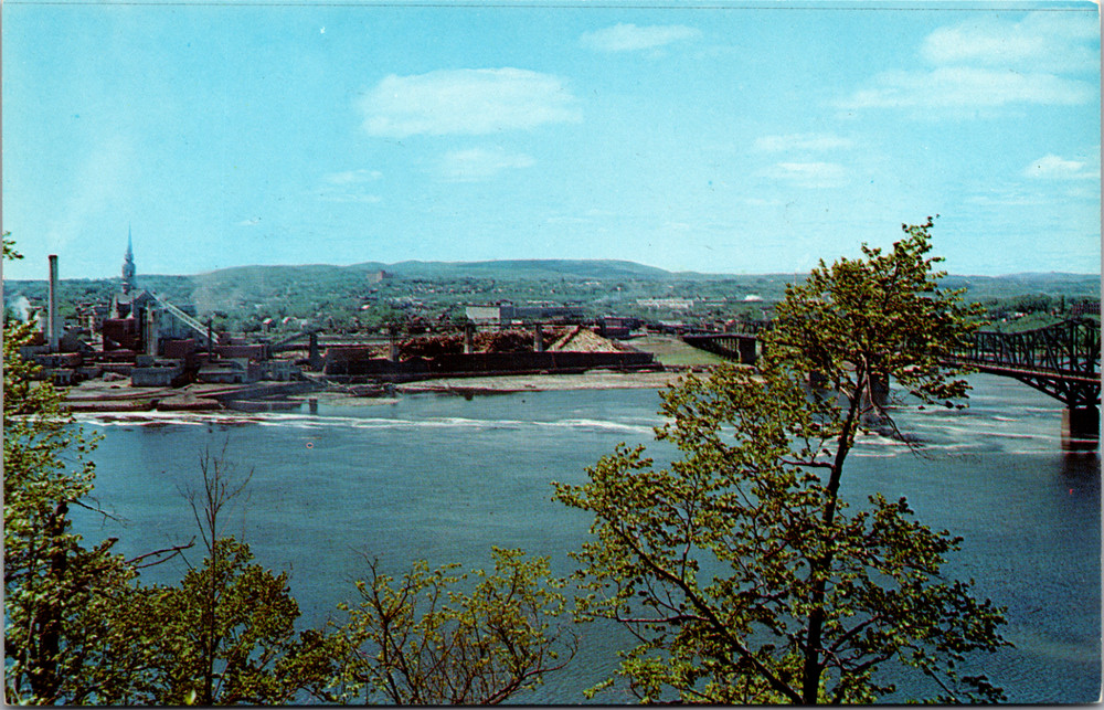 View From Parliament Hill Hull Quebec Canada Vintage Postcard