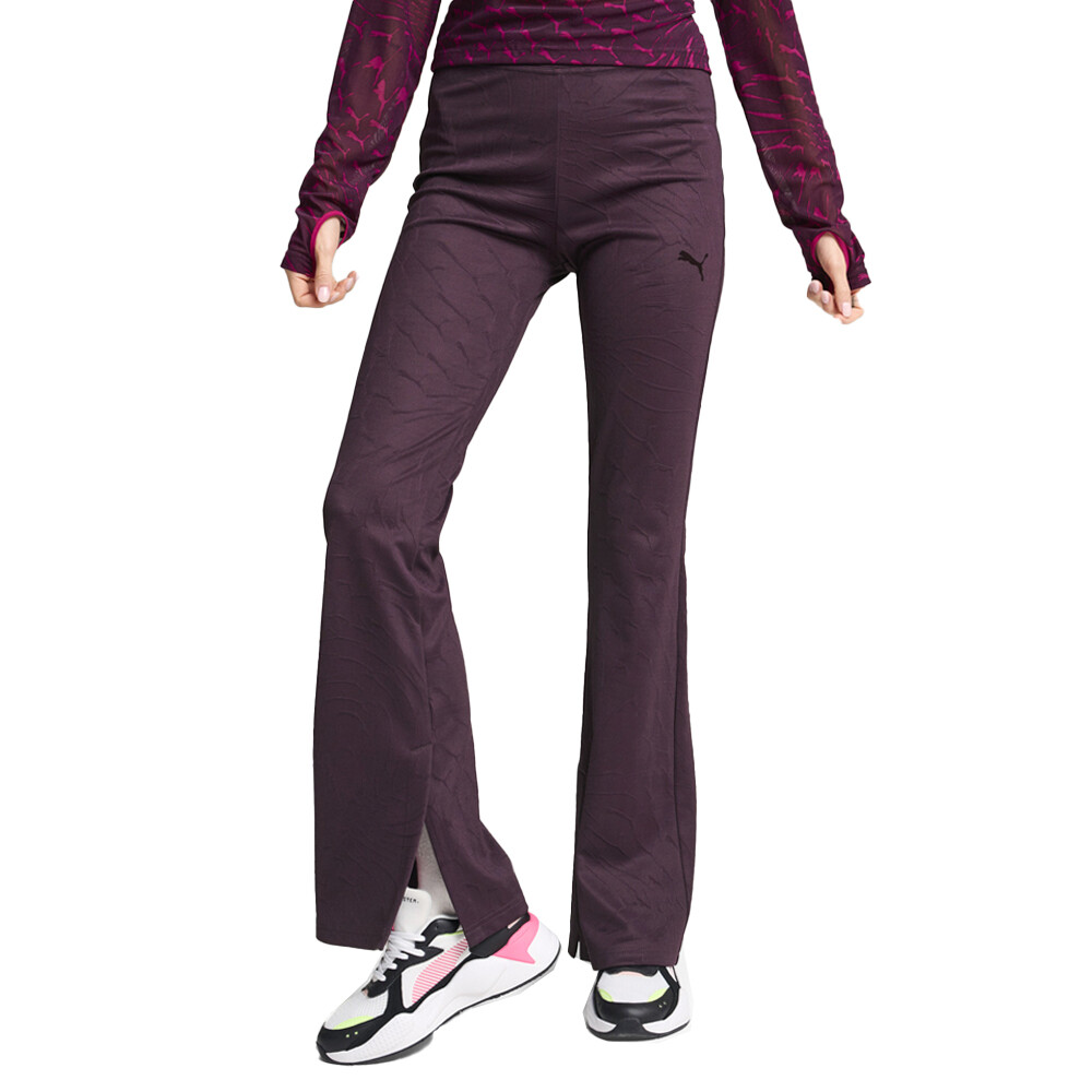 Puma Dare To Raised Texture Leggings Womens Purple Athletic Casual 62664944