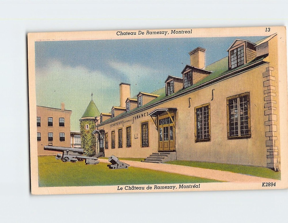 Postcard Chateau De Ramezay Montreal Quebec Canada