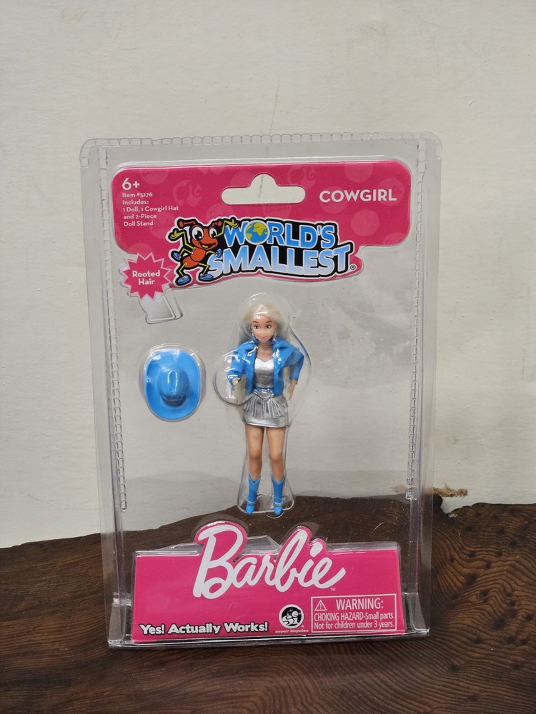 Super Impulse World's Smallest Cowgirl Barbie Doll  With Rooted Hair NEW Dallas