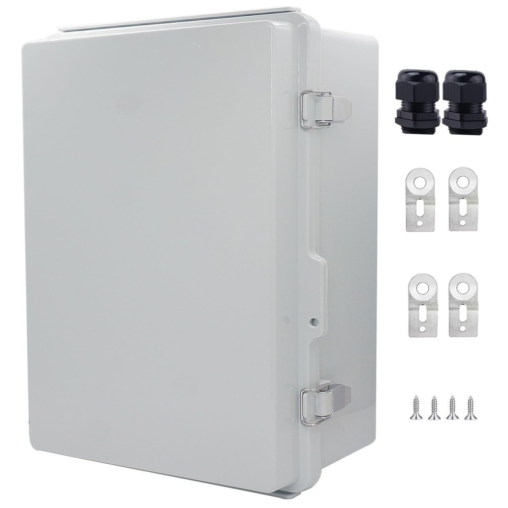 IP67 Waterproof Junction Box 400x300x180mm ABS Electrical Enclosure w/ Plate-image