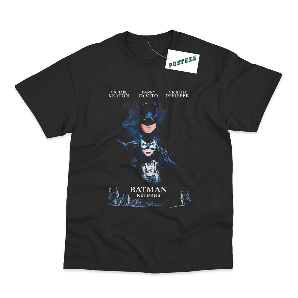 Retro Batman Returns Movie Poster DTG Printed Graphic Tee