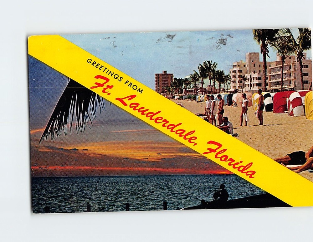 Postcard Greetings From Fort Lauderdale Florida USA
