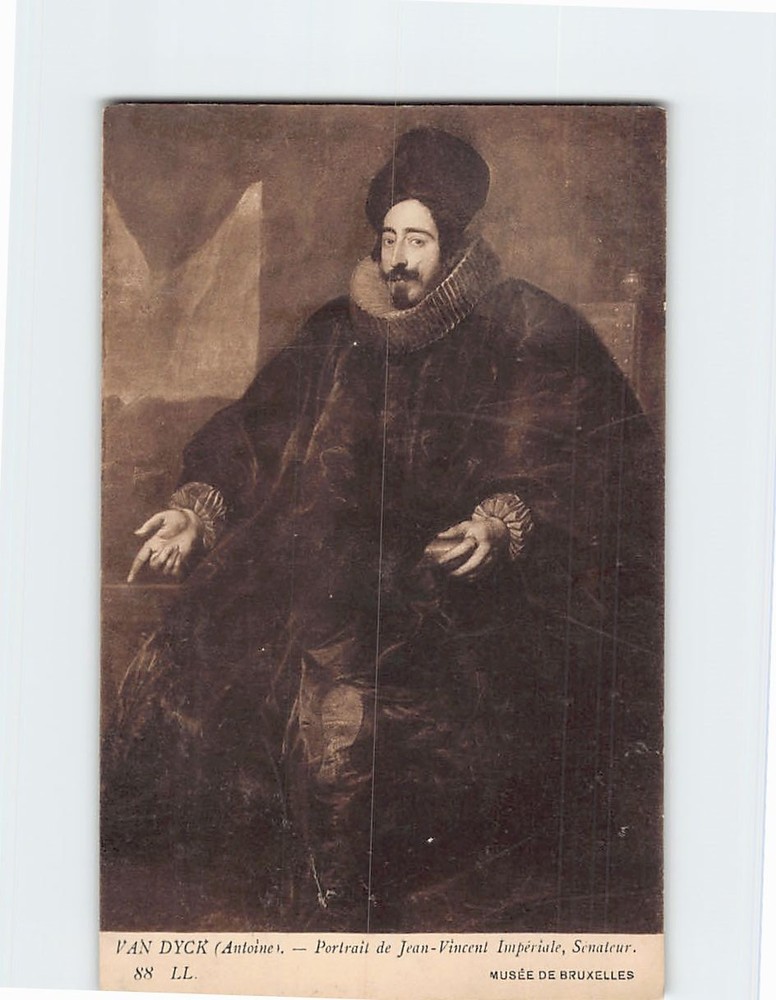 Postcard Portrait of Giovanni Vincenzo Imperiale Painting by Anthony van Dyck