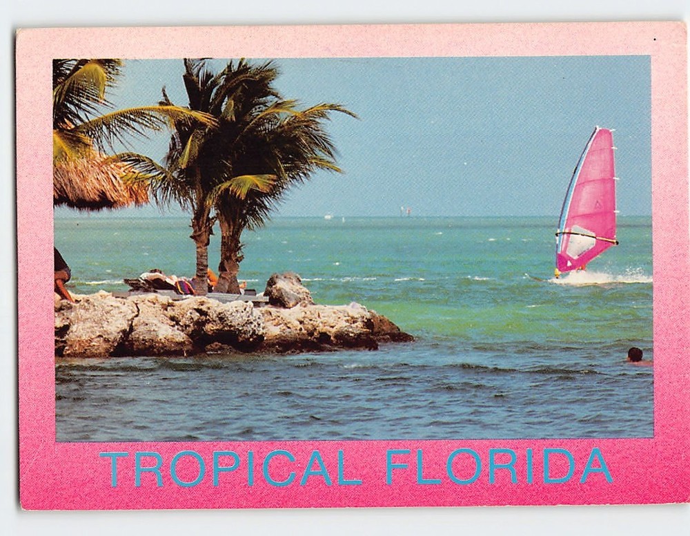 Postcard Beach Scene in Tropical Florida USA