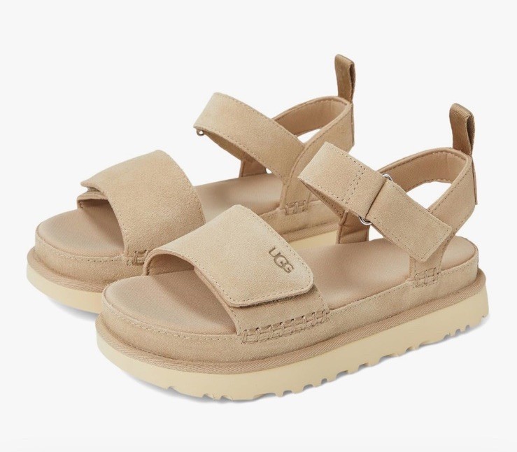 UGG Goldenstar Sand Suede Platform Sandal Women's US size 10/NEW!!!