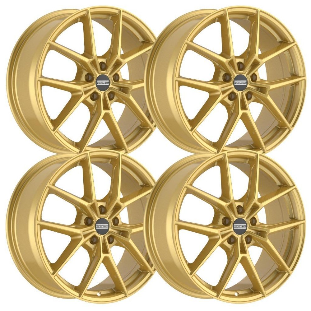 (Set-4) Fondmetal Iupiter 19X8 5X112 26mm Matt Gold Wheels Rims 19 Inch