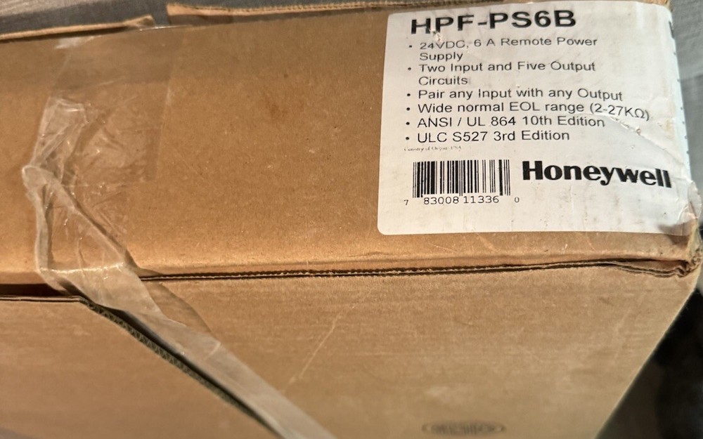 Honeywell HPF-PS6B Fire Alarm Control Panel Power Supply